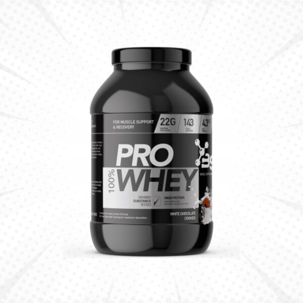 Basic Supplements Pro Whey - Bela cokolada keks 4.3kg - Kreatin.rs